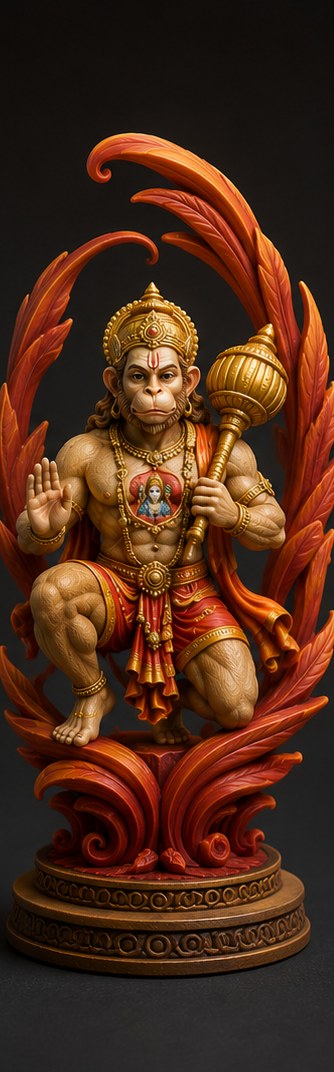 Hanuman Flame Showpiece